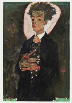 Egon Schiele, Selbstbildnis mit Pfauenweste, 1911   ©  Ernst Ploil, Wien