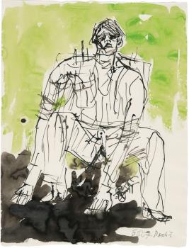 Georg Baselitz, ``Moderner Maler (Remix)`` © Georg Baselitz & Galerie Boisserée, Köln 2025 Georg Baselitz, ``Moderner Maler (Remix)`` © Georg Baselitz & Galerie Boisserée, Köln 2025