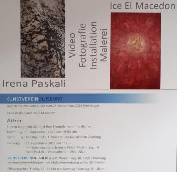 Irena Paskali und Ice El Macedon - Äther  ©  Kunstverein Duisburg/Ralf Buchholz