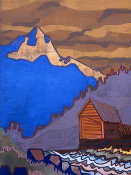 Hubert Schmalix, Landscape, I love that Painting, 2017, Öl auf Leinwand, 175 x 130 cm  ©  Hubert Schmalix