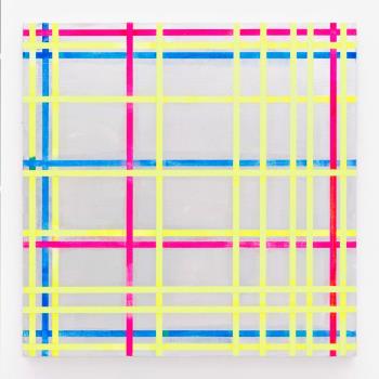 HEIMO ZOBERNIG, Untitled, 2016, acrylic on canvas, 100 x 100 cm  &copy;  Photo: Wolfgang Günzel