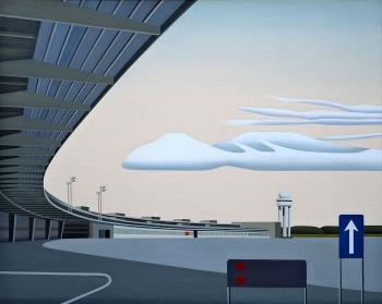 Jan Schüler, Berlin: Abend am Flughafen Tempelhof  ©  Jan Schüler, courtesy Galerie Poll, Berlin