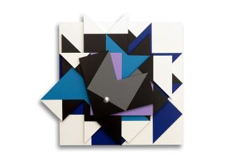 Viktor Hulik: Small Mover 2024/5, 2024, variables Objekt, MDF/Acryl, Basisformat 40 x 40 cm  &copy;  Viktor Hulik, zs art galerie