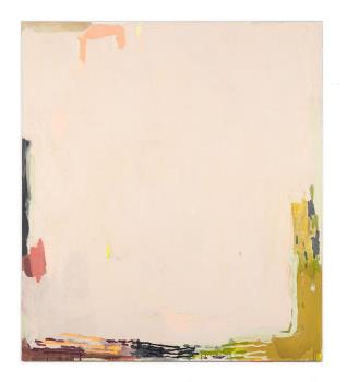 STEFAN MÜLLER, Learning By Undoing, 2026, watercolor, acrylic on canvas, 180 x 160 cm © Photo: Sascha Herrmann STEFAN MÜLLER, Learning By Undoing, 2026, watercolor, acrylic on canvas, 180 x 160 cm © Photo: Sascha Herrmann